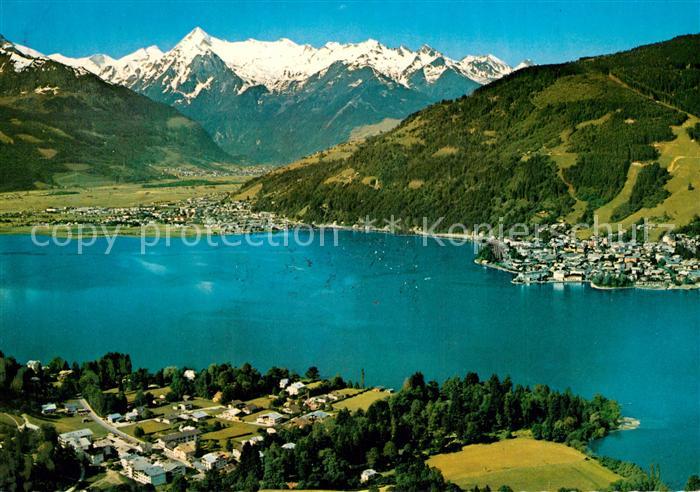 Thumersbach  Panorama Schuettdorf Kaprun Hohe Tauern mit Kitzsteinhorn Fliegerau