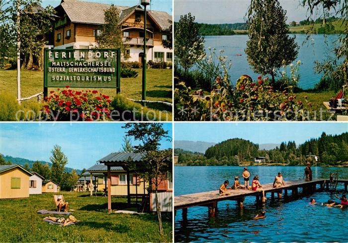 Feldkirchen Kaernten Feriendorf Maltschachersee Bungalows Badesteg
