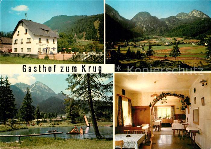Wildalpen Gasthof Pension zum Krug Landschaftspanorama Alpen Badesee