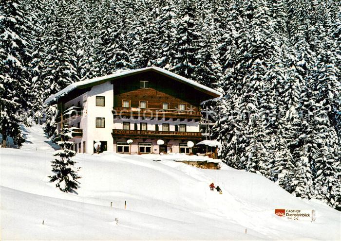 Gosau Oberoesterreich Gasthof Dachsteinblick am Pass Gschuett Winterlandschaft