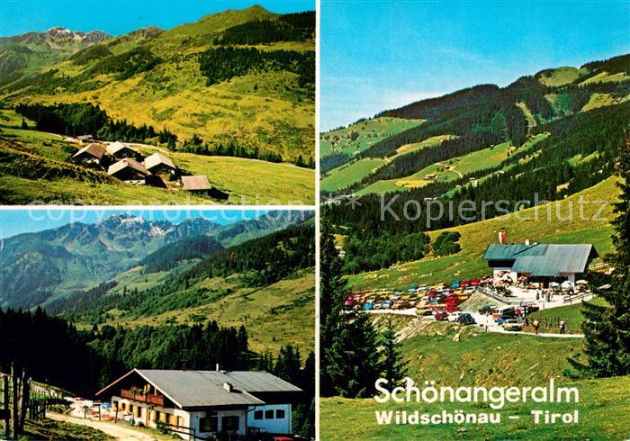 Wildschoenau Tirol Schoenangeralm Jausenstation Landschaftspanorama Wandergebiet