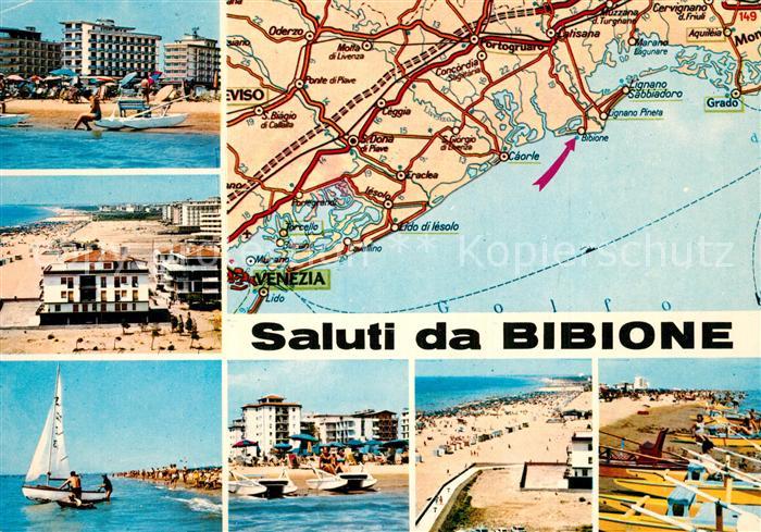 Bibione Strand Hotels Landkarte Mittelmeerkueste