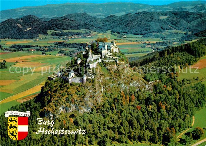 Hochosterwitz Burg mit Saualpe Fliegeraufnahme