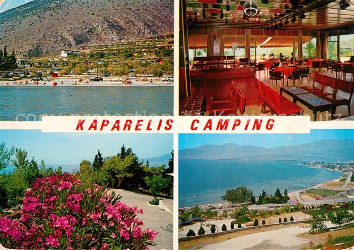 Kirra Kaparelis Camping Ansicht vom Meer aus Kuestenpanorama Blumen