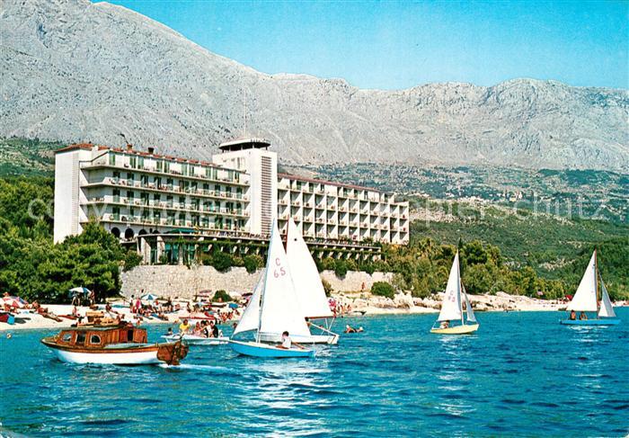 Tucepi Hotel Strand Bootfahren Segeln Ansicht vom Meer aus