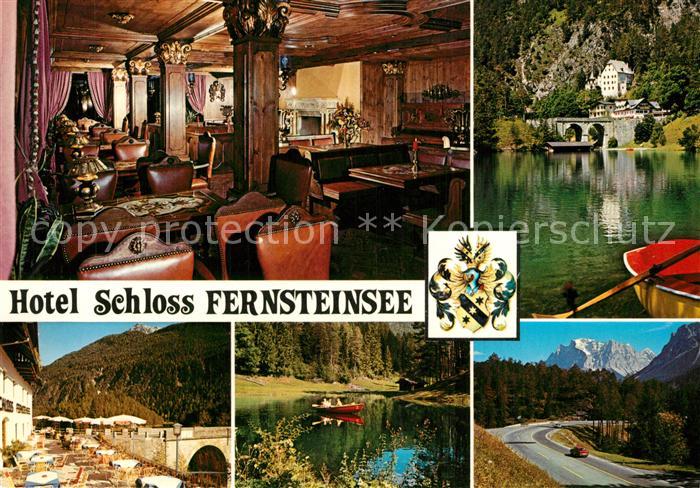 Nassereith Hotel Schloss Fernsteinsee Restaurant Terrasse Alpen Wappen