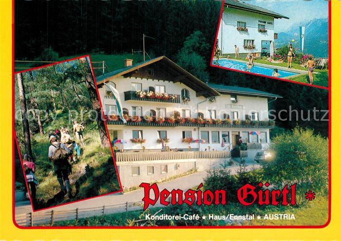 Haus Ennstal Pension Guertl Konditorei Cafe Swimming Pool Wandern