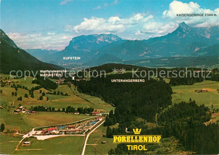 Unterangerberg Landgasthof Forellenhof Wallfahrtskirche Mariastein Kufstein Kais