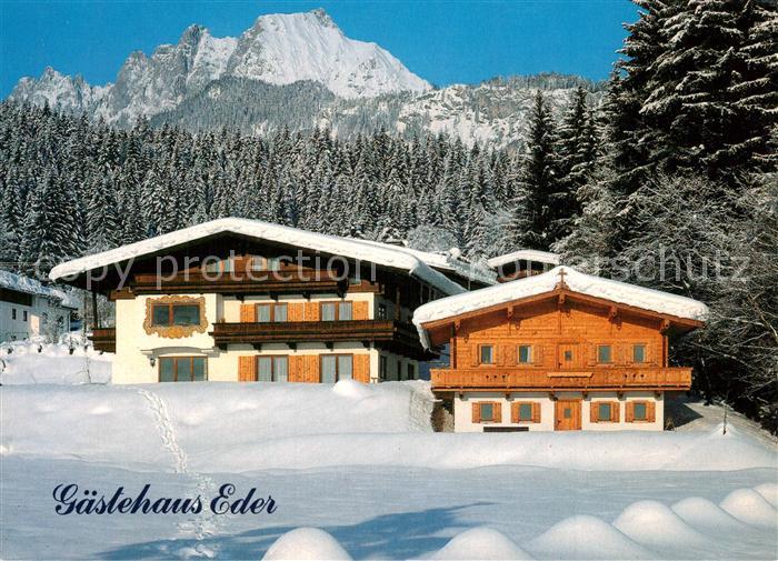 St Johann Tirol Gaestehaus Pension Eder Winterlandschaft Alpen