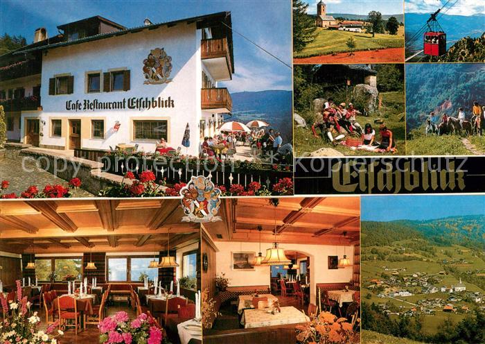 Moelten Suedtirol Gasthof Etschblick Restaurant Terrasse Wandern Reiten Bergbahn