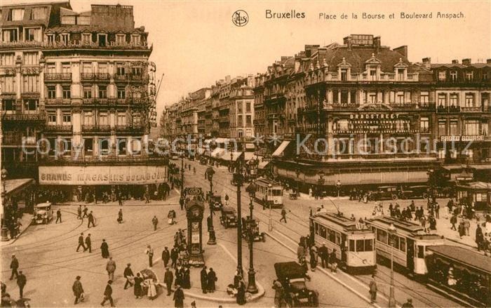 Strassenbahn Bruxelles Place de la Bourse Boulevard Anspach