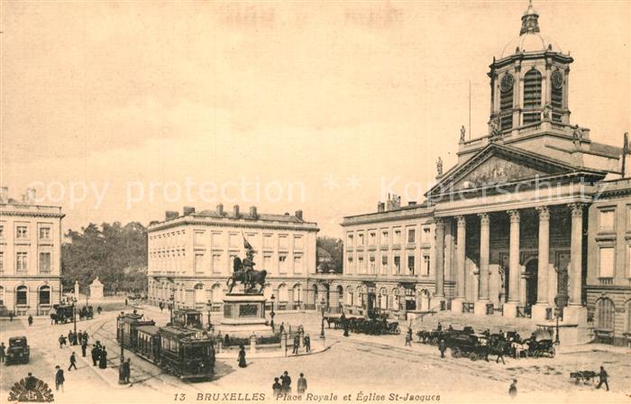 Strassenbahn Bruxelles Place Royale Eglise St.-Jacqu