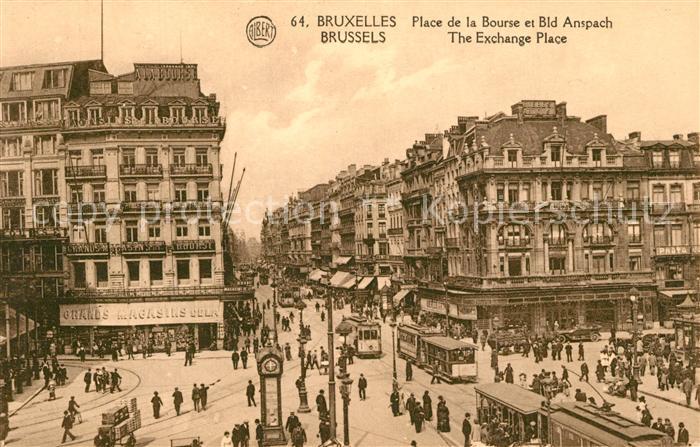 Strassenbahn Bruxelles Place de la Bourse Boulevard Anspach