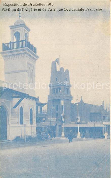 Exposition Universelle Bruxelles 1910 Pavillon de l'Algerie et de l'Afrique Occi