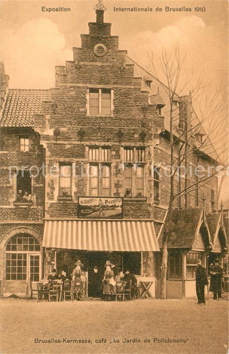 Exposition Universelle Bruxelles 1910 Kermesse Cafe Au Jardin de Pollchinelle