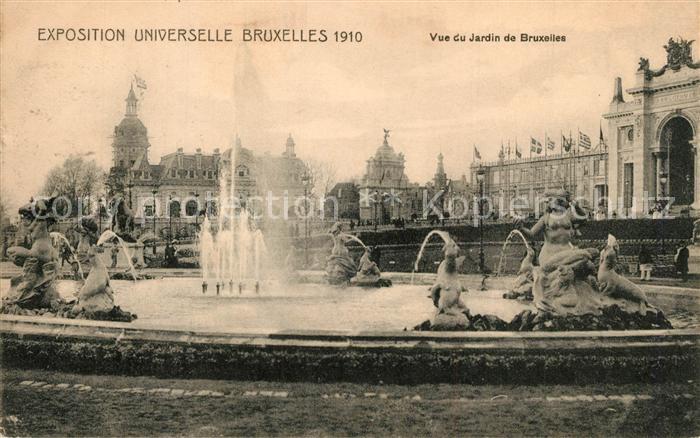 Exposition Universelle Bruxelles 1910 Jardin de Bruxelles