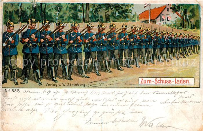 Militaria Soldatenleben Zum Schuss-Laden Litho Verlag W. Steinb