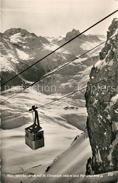 Seilbahn Vallugabahn St. Christoph Patteriol