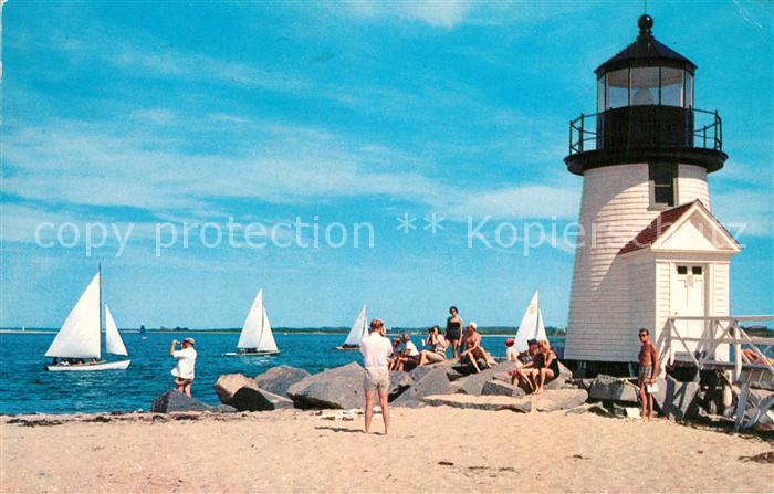 Leuchtturm Lighthouse Brant Point Light Sail Boat Racing Nantucket