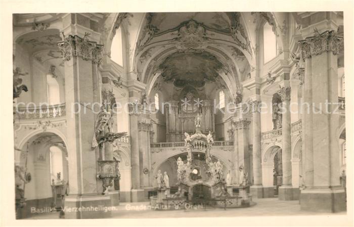 Kirchenorgel Basilika Vierzehnheiligen Gnaden-Altar Bad Staffelstein