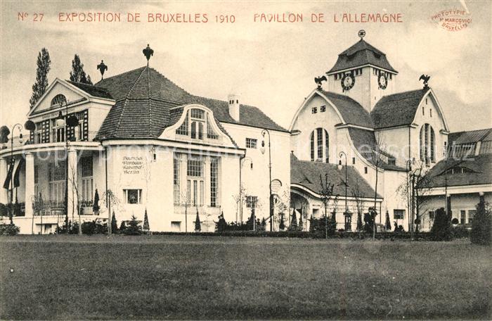 Exposition Universelle Bruxelles 1910 Pavillon de l'Allemagne