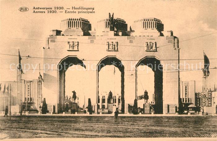 Exposition Internationale Antwerpen 1930 Hoofdingang