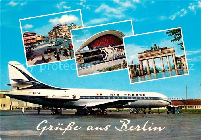 Flugzeuge Zivil Air France Caravelle Flughafen Berlin