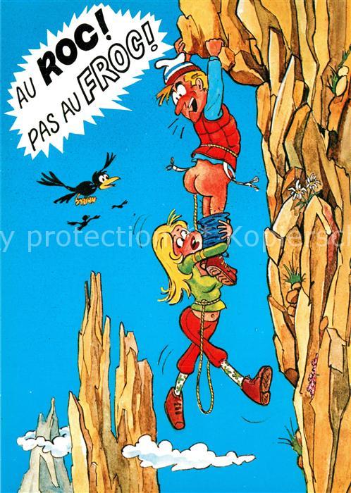 Bergsteigen Klettern Humor Comic Rabe