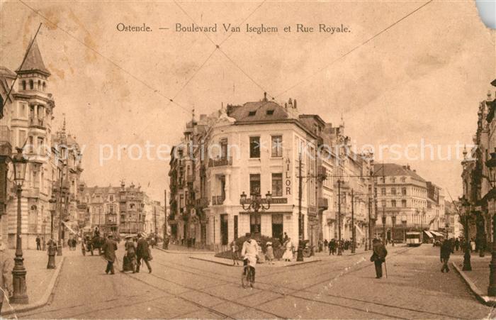 Ostende Oostende Boulevard Van Iseghem Rue Royale
