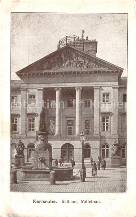 Karlsruhe Baden Rathaus Mittelbau