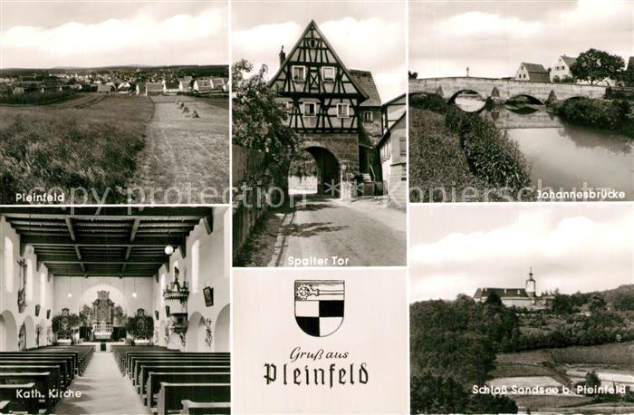 Pleinfeld Panorama Spalter Tor Johannesbruecke Katholische Kirche Schloss