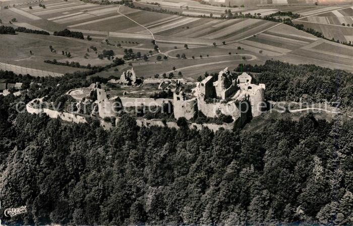 Kuessaberg Fliegeraufnahme Burgruine