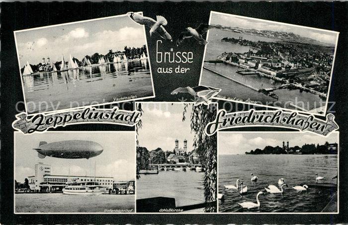 Friedrichshafen Bodensee Yachthafen Schlosskirche Hafenbahnhof