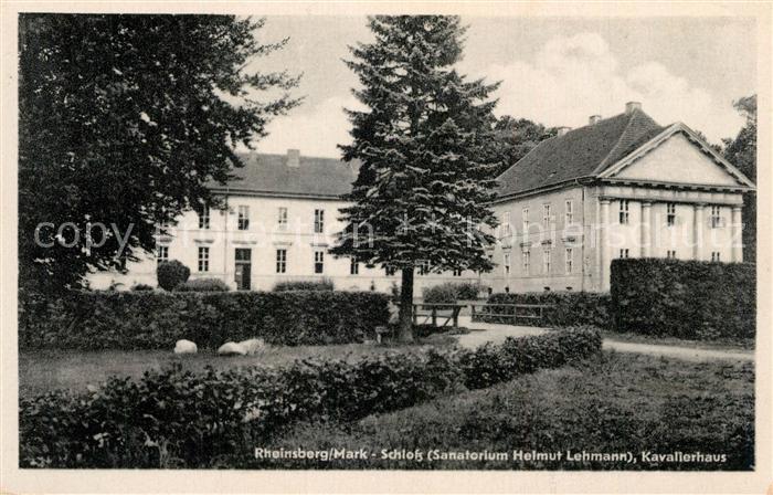 Rheinsberg Schloss Sanatorium Helmut Lehmann Kavalierhaus