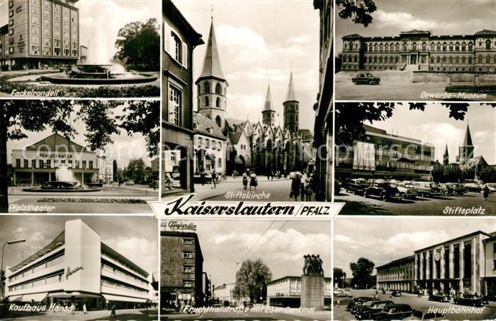 Kaiserslautern Pfalztheater Fackelrondell Gewerbemuseum Hauptbahnhof