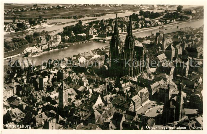 Regensburg Fliegeraufnahme Dom