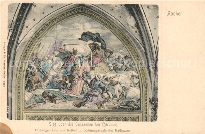 Aachen Rathaus Kroenungssaal Schlacht bei Cordova