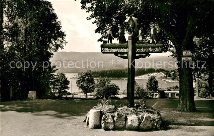 Schluchsee Wegweiser Seepartie