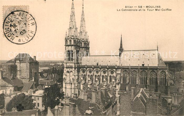 Moulins Allier La Cathedrale et la Tour Mal Coiffee