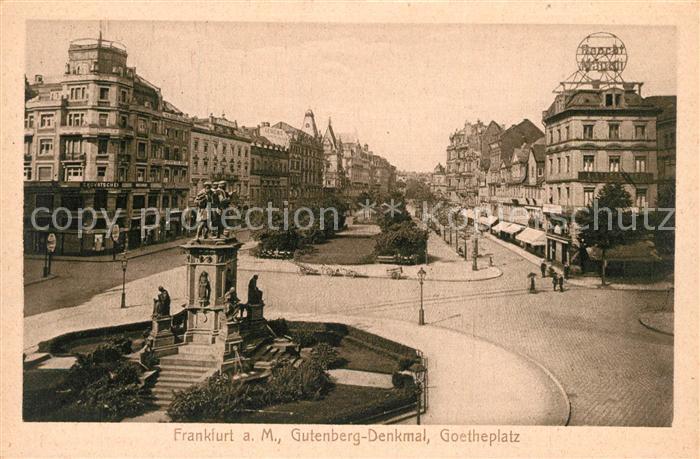 Frankfurt Main Gutenberg Denkmal Goetheplatz