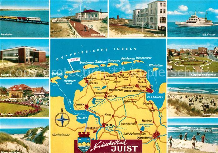 Insel Juist Inselbahn Strandhotel Kurhaus MS Frisia VI Kurhalle Kurkonzert Kurpl