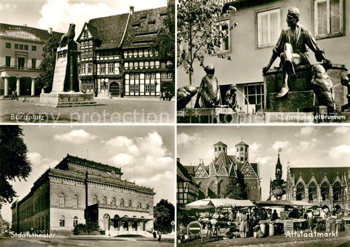 Braunschweig Burgplatz Eulenspiegelbrunnen Staatstheater Altstadtmarkt