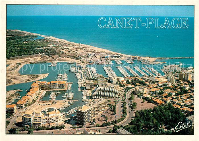 Canet Plage Le Port Vue aerienne