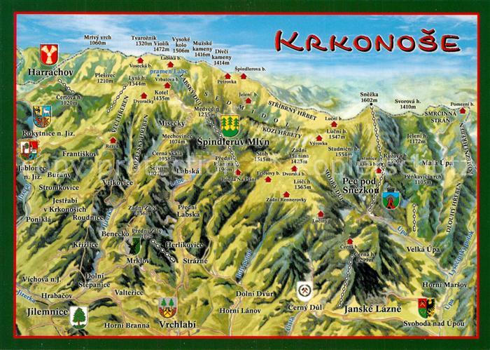 Krkonose Panoramakarte