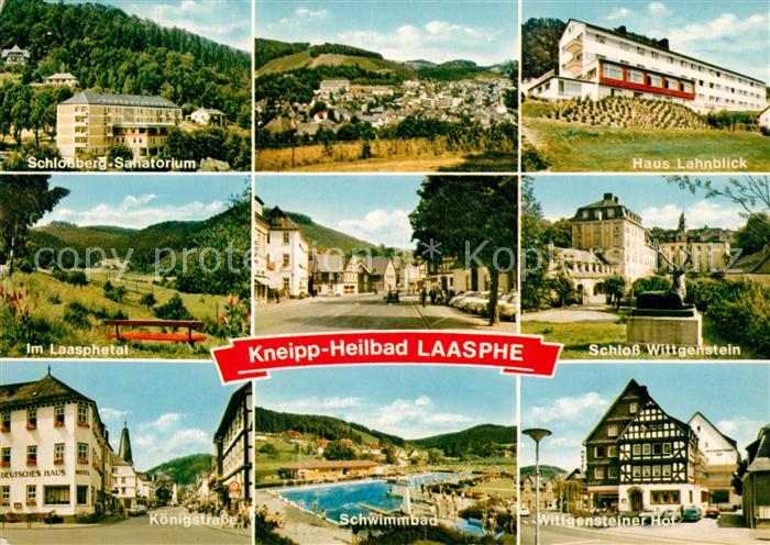 Bad Laasphe Schlossberg Sanatorium Haus Lahnblick Laasphetal Schloss Wittgenstei