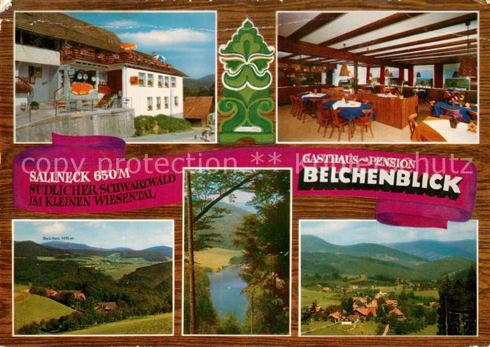 Sallneck Gasthaus Pension Belchenblick Gaststube Belchen Panorama
