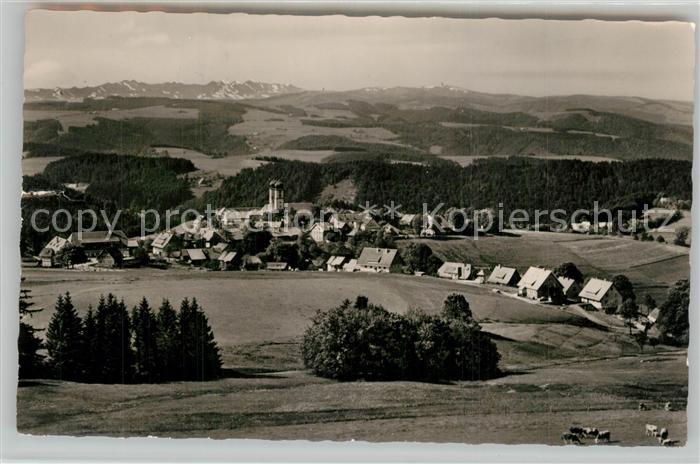St Maergen Feldbergblick mit Alpen