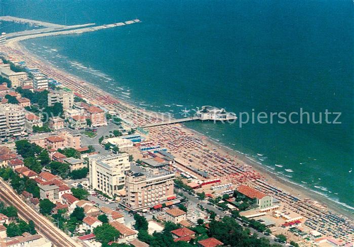Senigallia Fliegeraufnahme mit Strand Seebr?cke