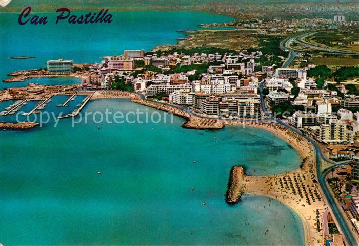 Can Pastilla Palma de Mallorca Fliegeraufnahme mit Strand