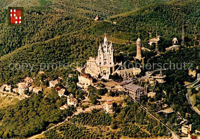 Barcelona Cataluna Fliegeraufnahme Tibidabo Vista Area de la Cumbre